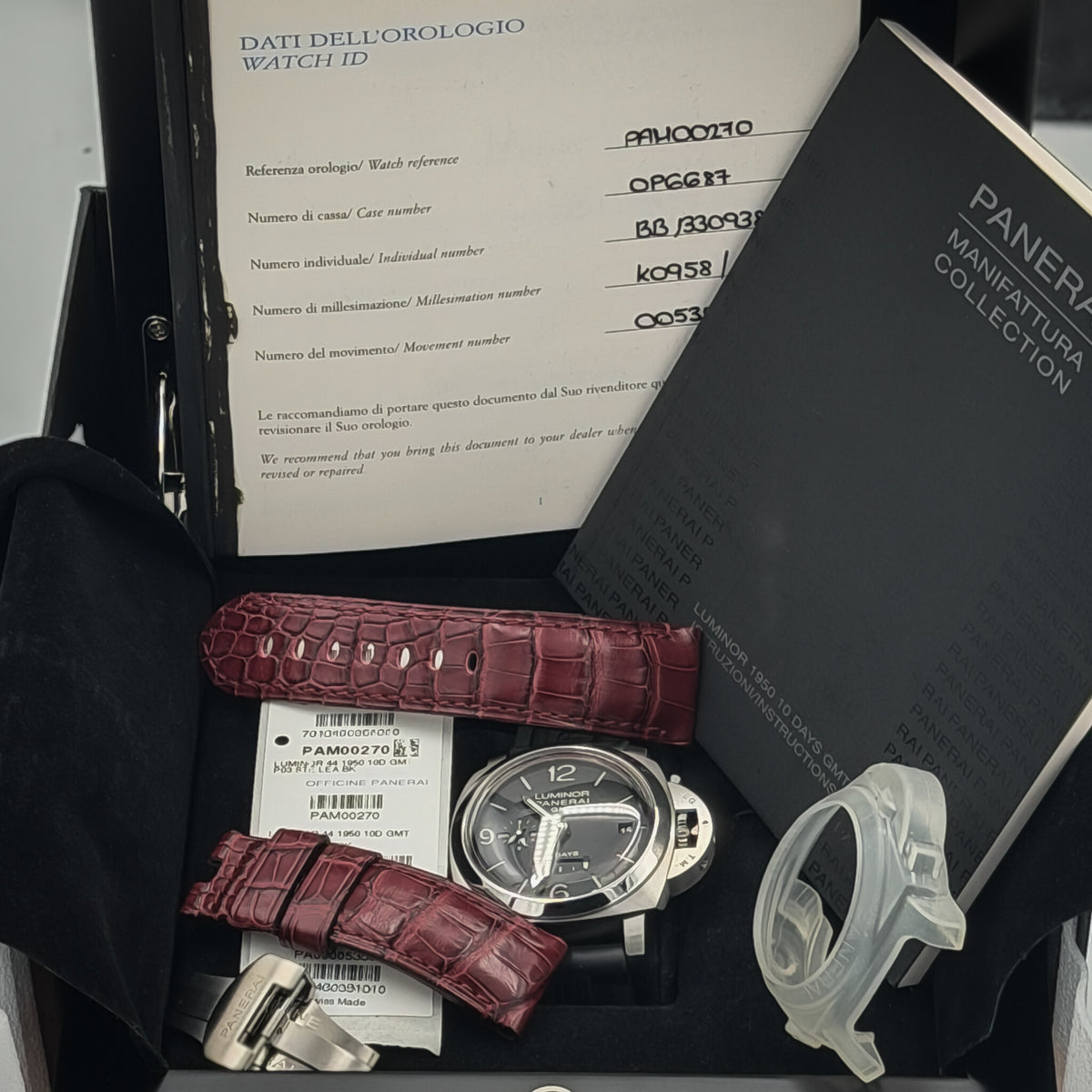 Panerai Luminor 1950 10 Days GMT Acciaio | PAM00270 | 44MM | Steel | Full Set