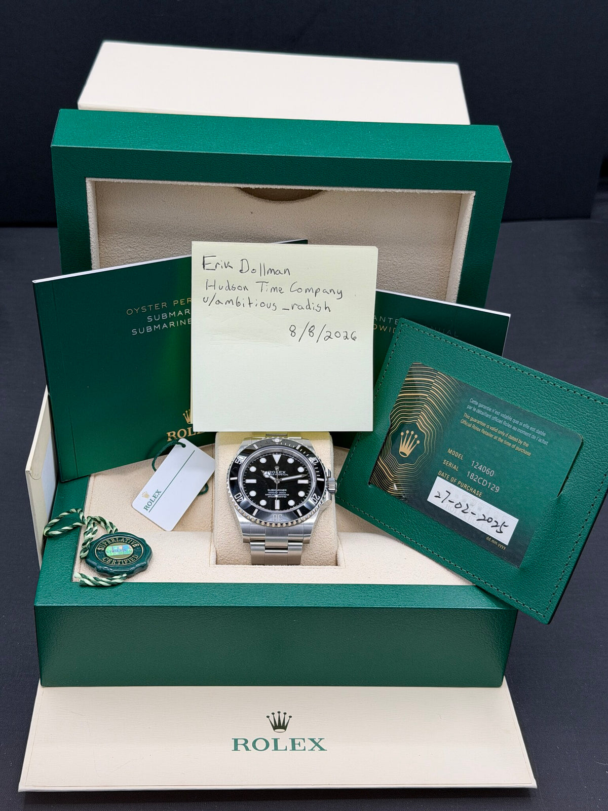 Rolex Submariner No Date | Ref. 124060 | Black Dial | Oyster | Full Set | 2025