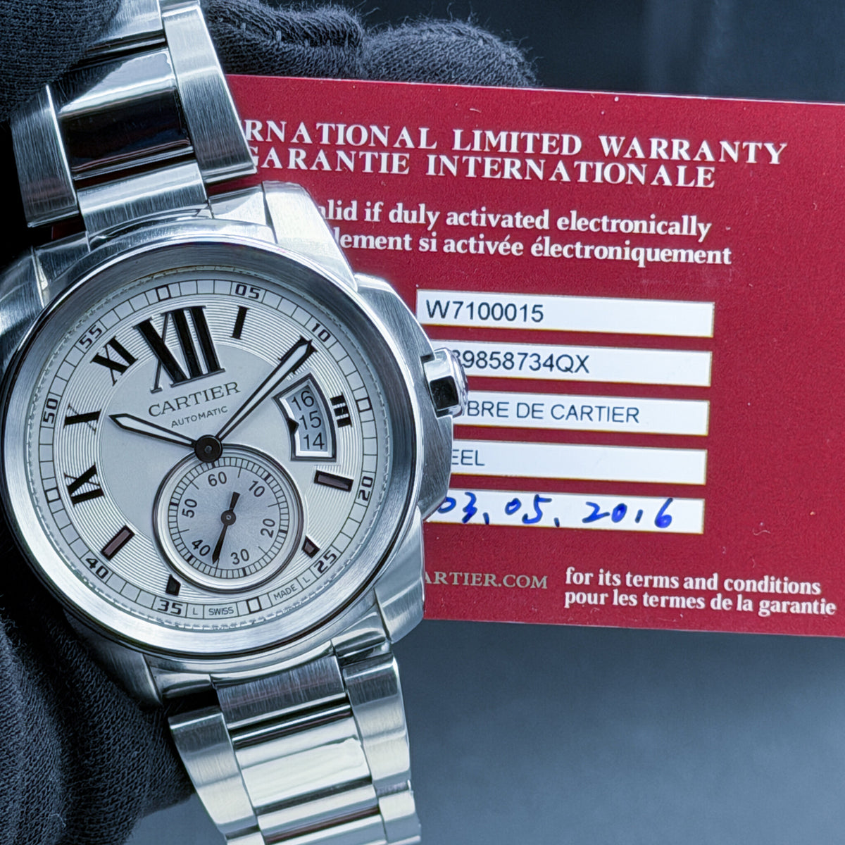 Cartier Calibre de Cartier | Ref W7100015 | 42mm | Steel | White Dial | Full Set