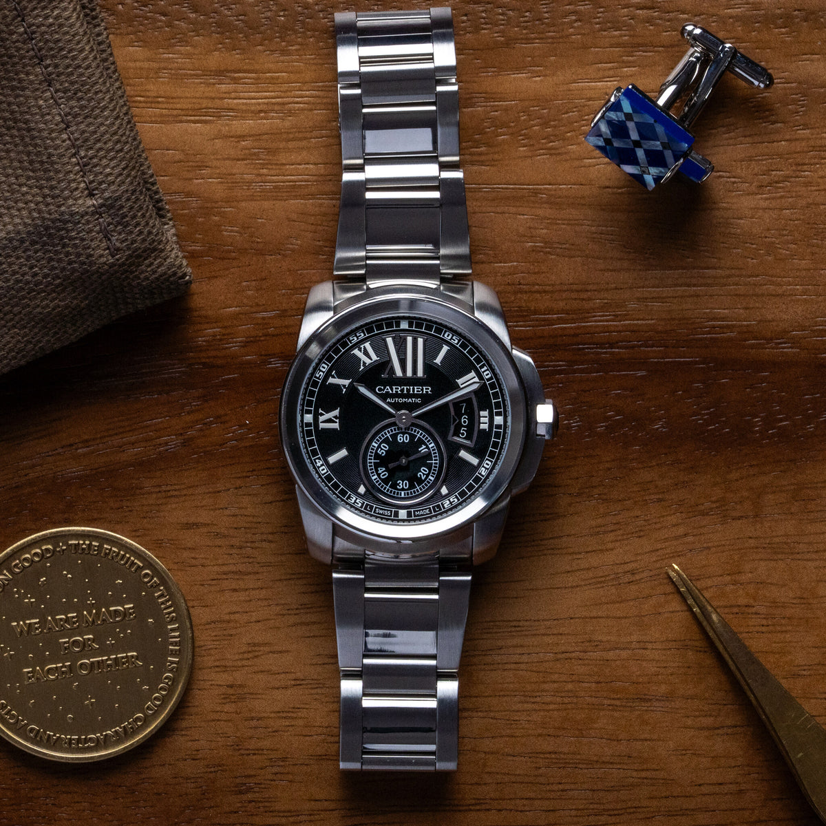 Cartier Calibre de Cartier | Ref. W7100016 | 42mm | Steel | Watch & Papers