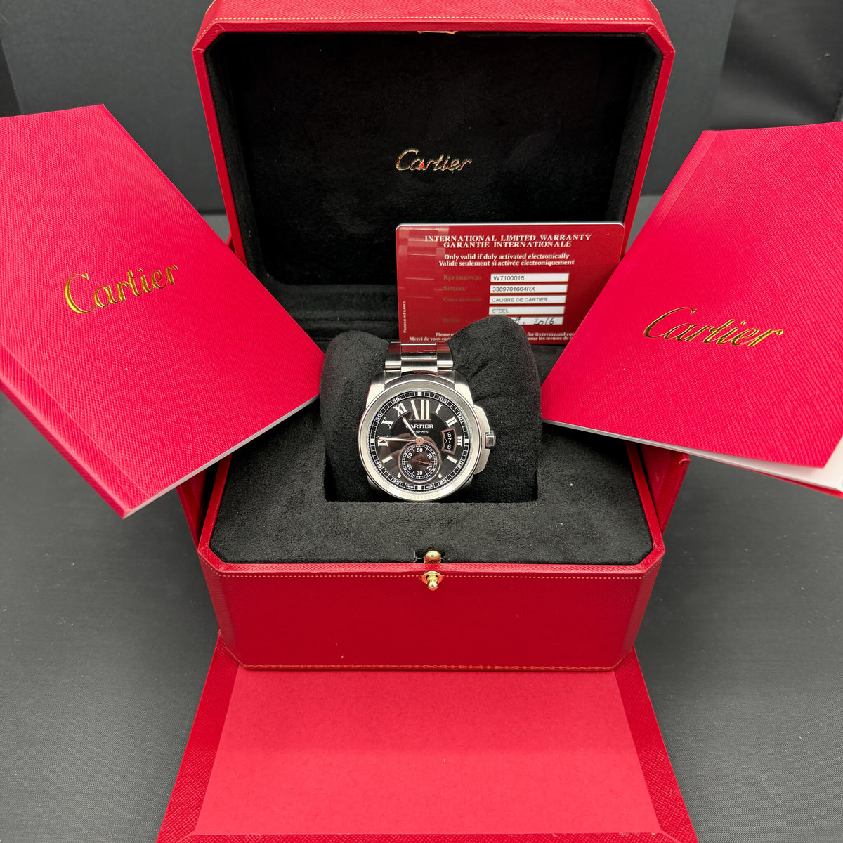 Cartier Calibre de Cartier | Ref. W7100016 | 42mm | Steel | Watch & Papers