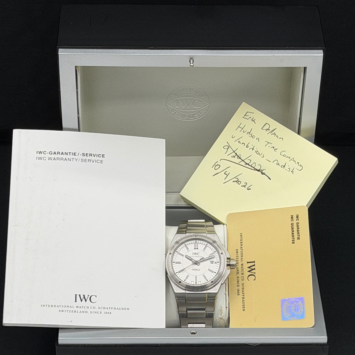 IWC Ingenieur IW323904, 40mm, Silver Dial, Box and Card